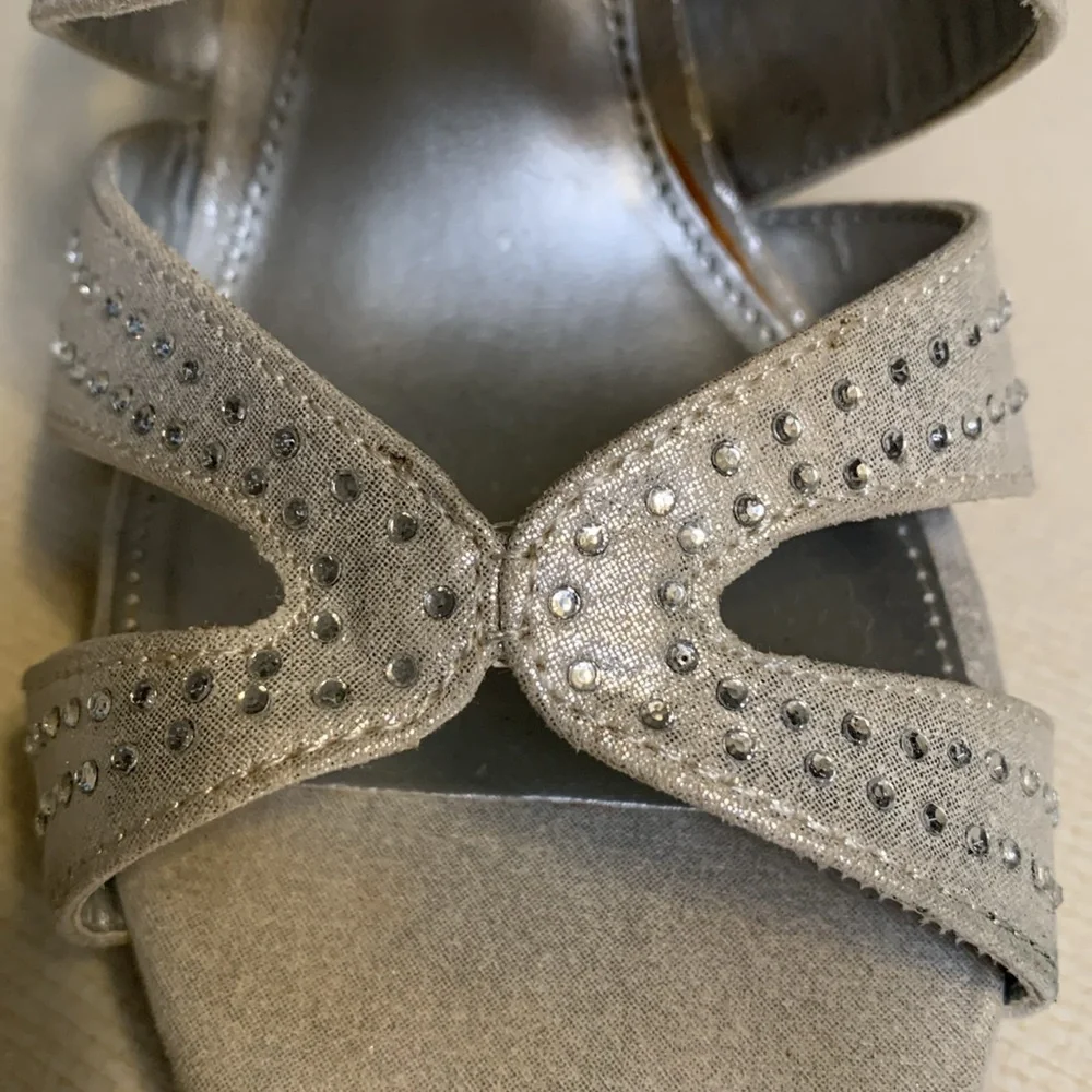 Fione Night Silver Rhinestone Heels